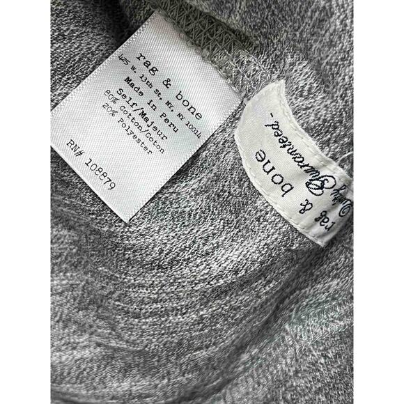 Rag & Bone Camden Heather Gray Hem Cotton Blend Top Pullover Size XS A001442 - Picture 3 of 6